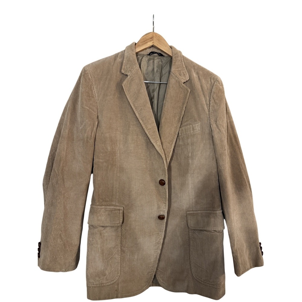 Jordache Vintage Corduroy Blazer 42 R Sport Coat Vintage Wooden Buttons